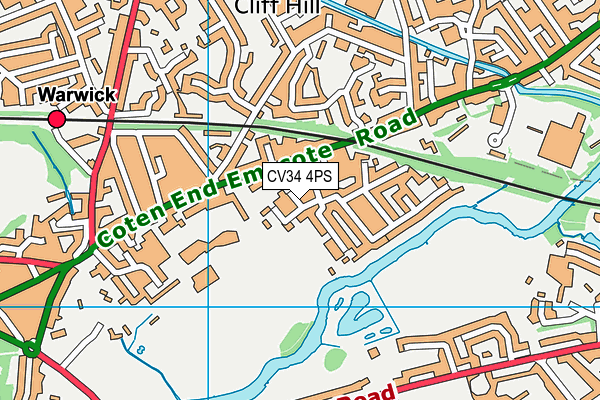 CV34 4PS map - OS VectorMap District (Ordnance Survey)