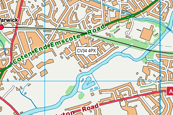 CV34 4PX map - OS VectorMap District (Ordnance Survey)