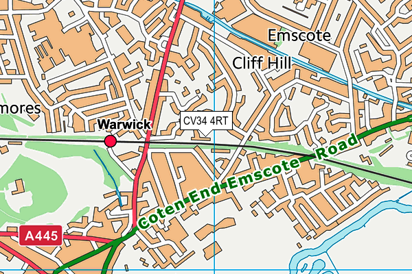 CV34 4RT map - OS VectorMap District (Ordnance Survey)