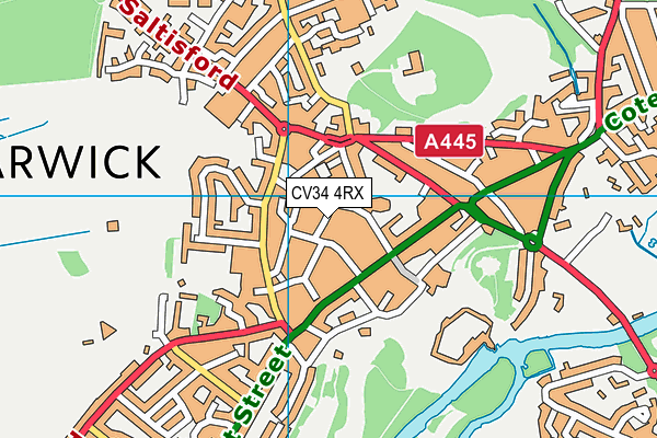 CV34 4RX map - OS VectorMap District (Ordnance Survey)