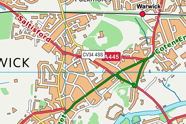 CV34 4SS map - OS VectorMap District (Ordnance Survey)