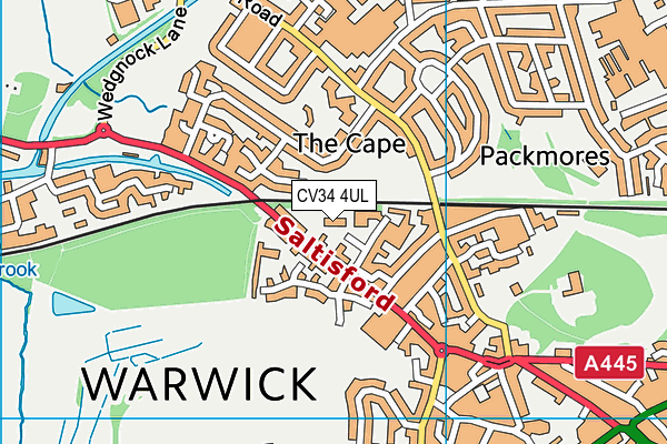 CV34 4UL map - OS VectorMap District (Ordnance Survey)