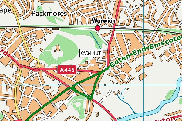 CV34 4UT map - OS VectorMap District (Ordnance Survey)