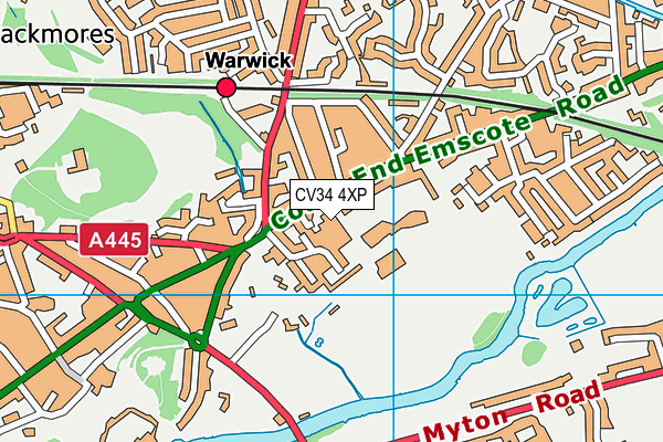 CV34 4XP map - OS VectorMap District (Ordnance Survey)