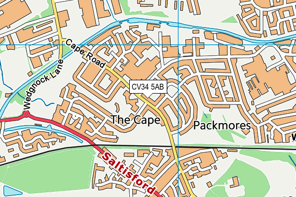 CV34 5AB map - OS VectorMap District (Ordnance Survey)