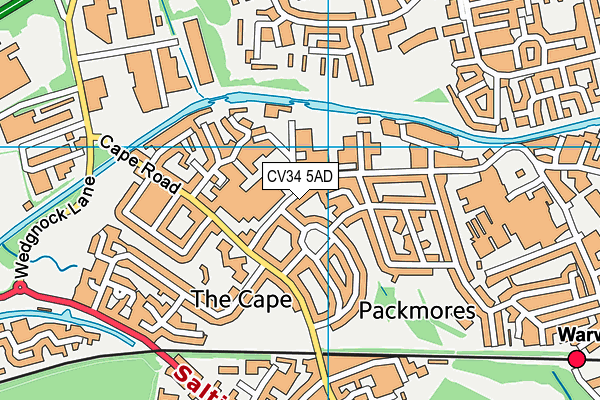 CV34 5AD map - OS VectorMap District (Ordnance Survey)