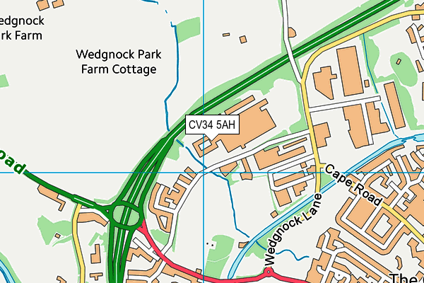 CV34 5AH map - OS VectorMap District (Ordnance Survey)