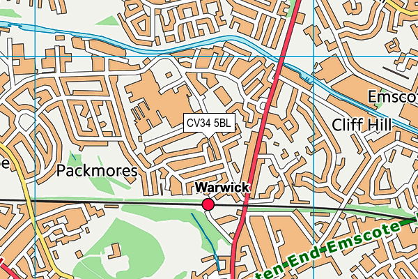 CV34 5BL map - OS VectorMap District (Ordnance Survey)