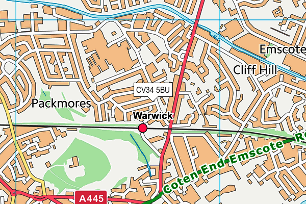 CV34 5BU map - OS VectorMap District (Ordnance Survey)