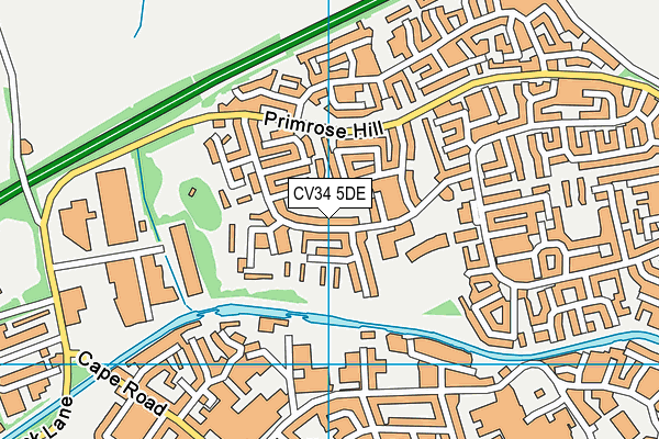 CV34 5DE map - OS VectorMap District (Ordnance Survey)