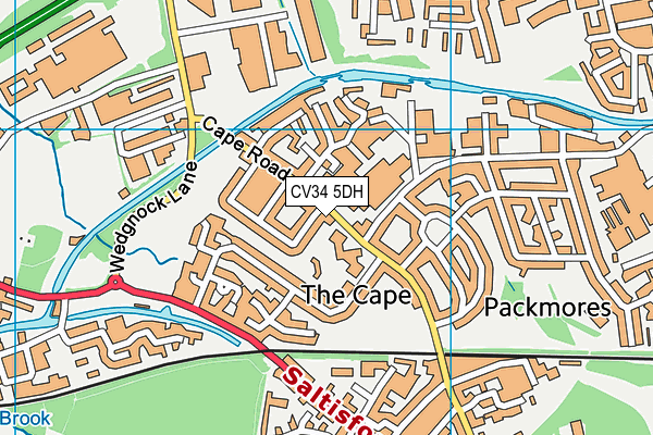 CV34 5DH map - OS VectorMap District (Ordnance Survey)