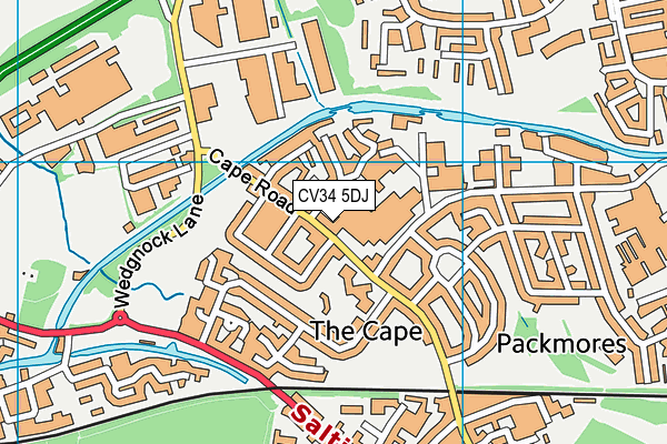 CV34 5DJ map - OS VectorMap District (Ordnance Survey)