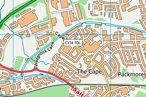 CV34 5DL map - OS VectorMap District (Ordnance Survey)