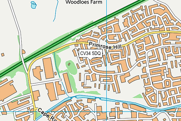 CV34 5DQ map - OS VectorMap District (Ordnance Survey)