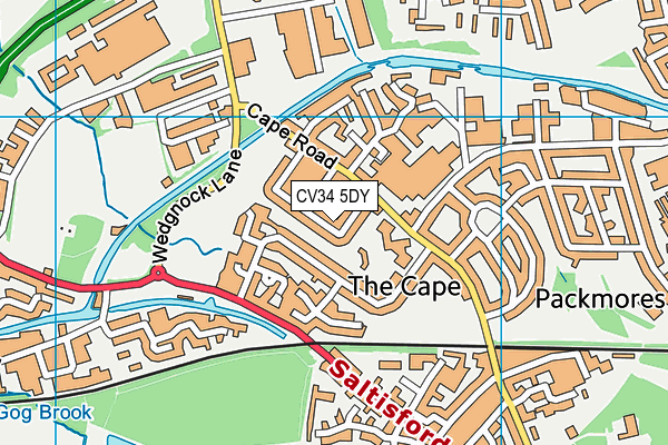 CV34 5DY map - OS VectorMap District (Ordnance Survey)