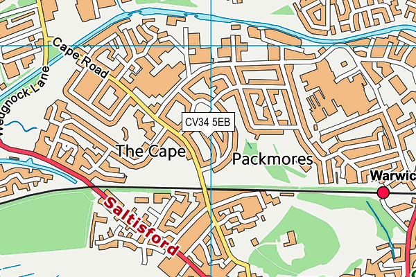 CV34 5EB map - OS VectorMap District (Ordnance Survey)