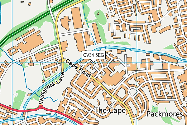 CV34 5EG map - OS VectorMap District (Ordnance Survey)
