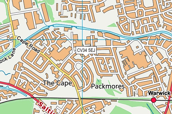 CV34 5EJ map - OS VectorMap District (Ordnance Survey)