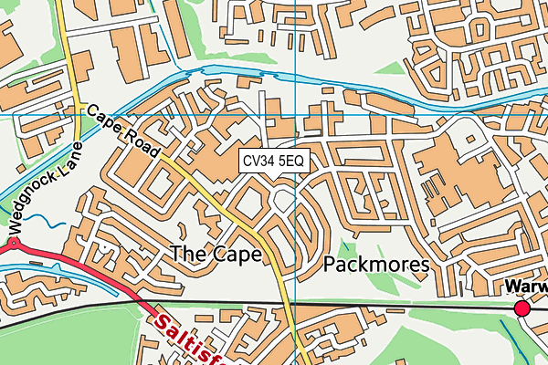 CV34 5EQ map - OS VectorMap District (Ordnance Survey)