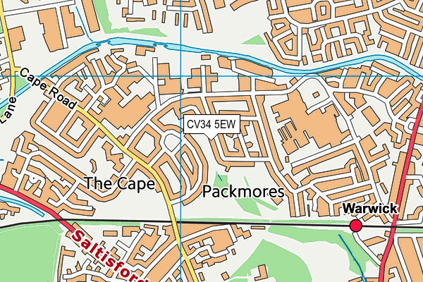 CV34 5EW map - OS VectorMap District (Ordnance Survey)