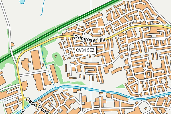 CV34 5EZ map - OS VectorMap District (Ordnance Survey)