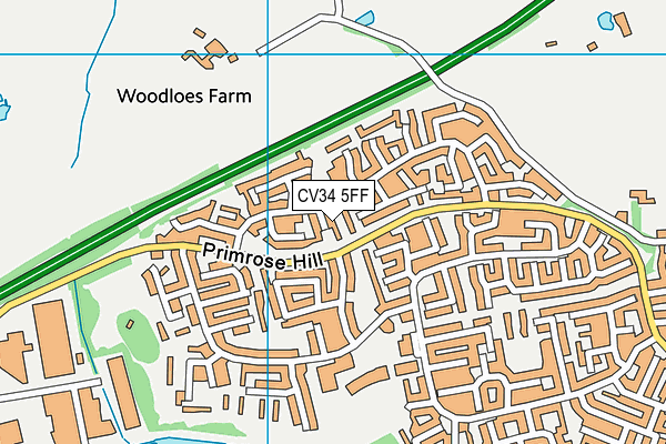 CV34 5FF map - OS VectorMap District (Ordnance Survey)