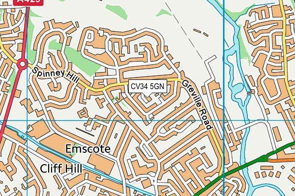 CV34 5GN map - OS VectorMap District (Ordnance Survey)