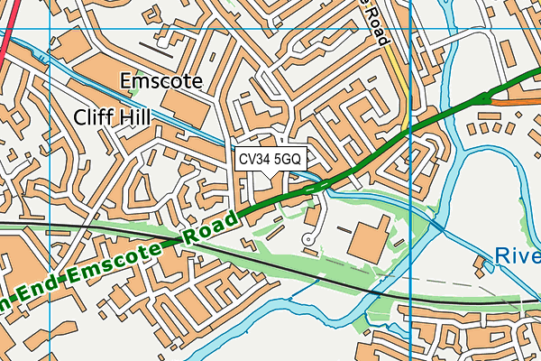 CV34 5GQ map - OS VectorMap District (Ordnance Survey)