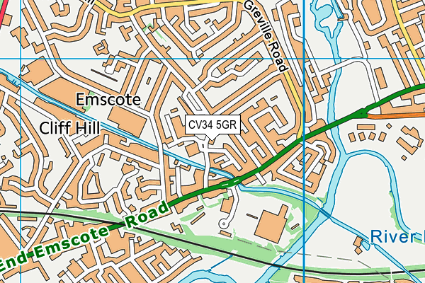 CV34 5GR map - OS VectorMap District (Ordnance Survey)