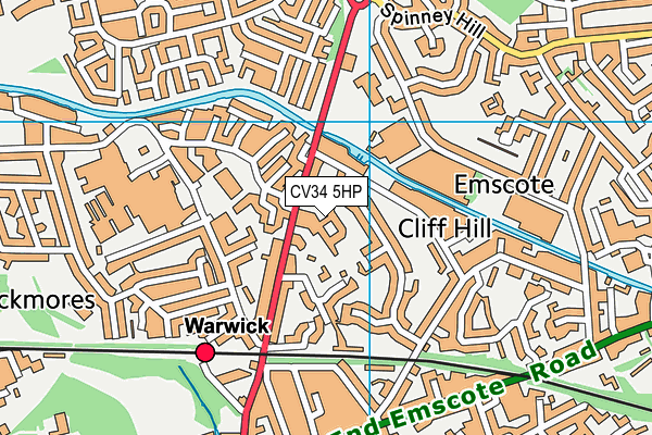 CV34 5HP map - OS VectorMap District (Ordnance Survey)