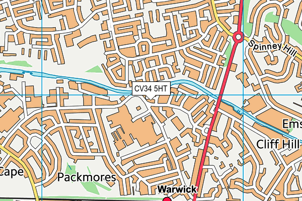 CV34 5HT map - OS VectorMap District (Ordnance Survey)