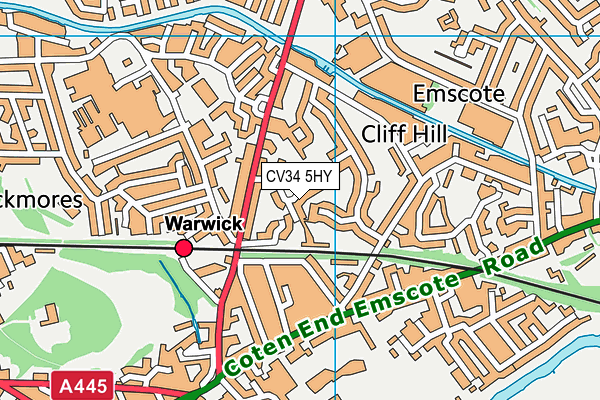 CV34 5HY map - OS VectorMap District (Ordnance Survey)