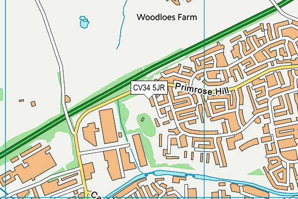 CV34 5JR map - OS VectorMap District (Ordnance Survey)