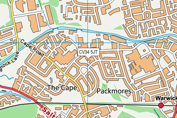 CV34 5JT map - OS VectorMap District (Ordnance Survey)