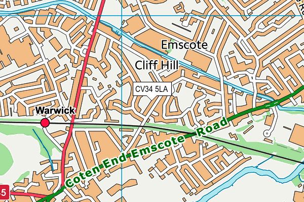 CV34 5LA map - OS VectorMap District (Ordnance Survey)