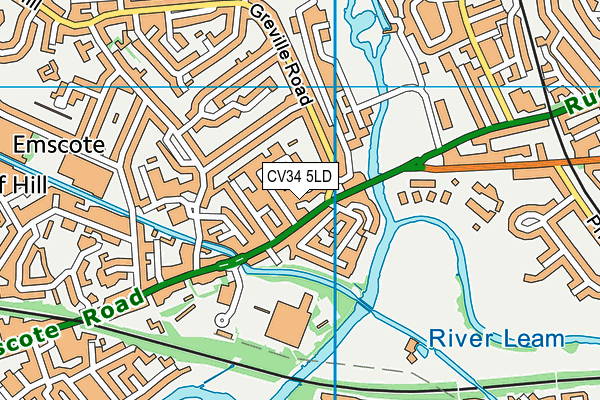 CV34 5LD map - OS VectorMap District (Ordnance Survey)