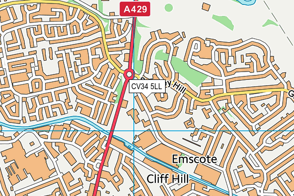 CV34 5LL map - OS VectorMap District (Ordnance Survey)