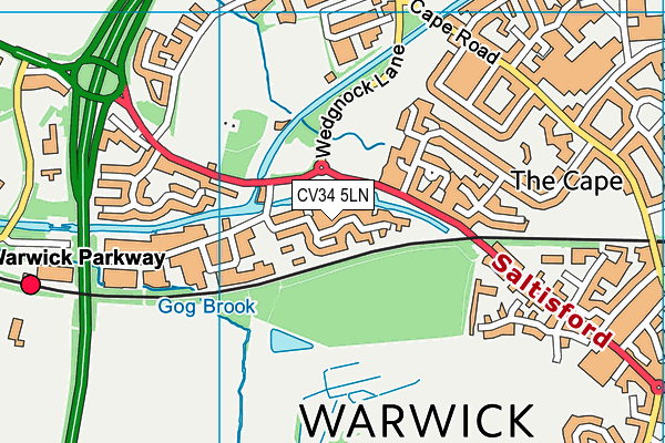 CV34 5LN map - OS VectorMap District (Ordnance Survey)