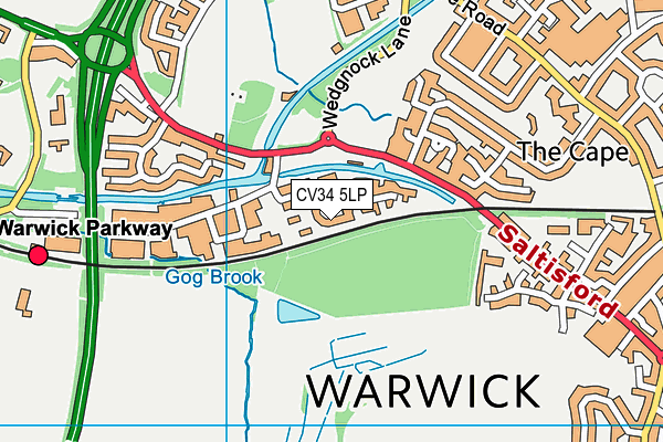 CV34 5LP map - OS VectorMap District (Ordnance Survey)