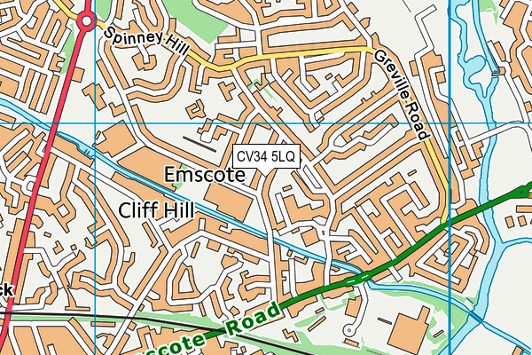 CV34 5LQ map - OS VectorMap District (Ordnance Survey)