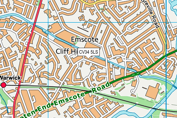 CV34 5LS map - OS VectorMap District (Ordnance Survey)