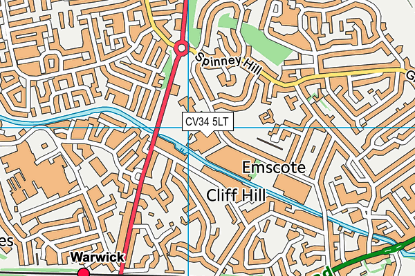 CV34 5LT map - OS VectorMap District (Ordnance Survey)