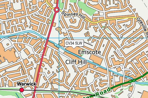 The Ridgeway School (Closed) map (CV34 5LW) - OS VectorMap District (Ordnance Survey)