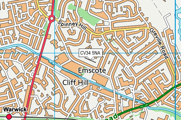 CV34 5NA map - OS VectorMap District (Ordnance Survey)