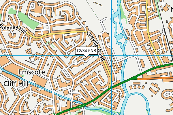 CV34 5NB map - OS VectorMap District (Ordnance Survey)