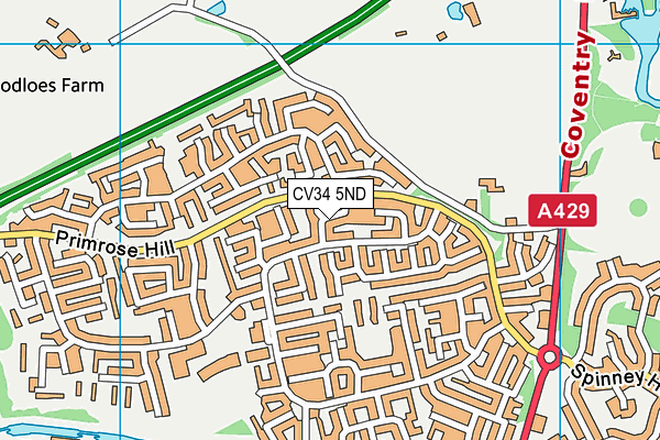 CV34 5ND map - OS VectorMap District (Ordnance Survey)