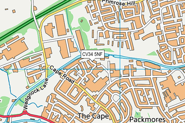 CV34 5NF map - OS VectorMap District (Ordnance Survey)