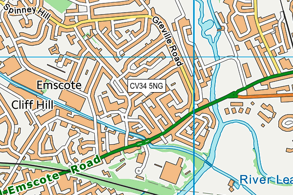 CV34 5NG map - OS VectorMap District (Ordnance Survey)