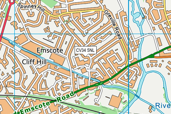 CV34 5NL map - OS VectorMap District (Ordnance Survey)