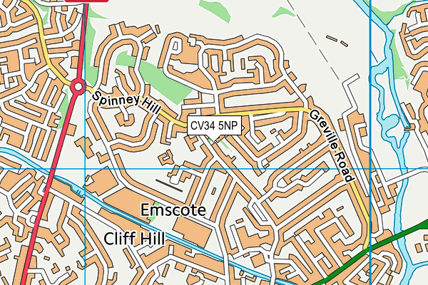 CV34 5NP map - OS VectorMap District (Ordnance Survey)